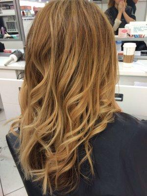 Blonde balayage by June