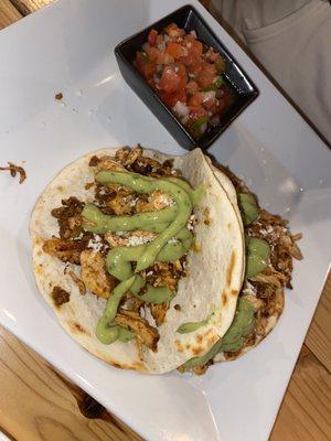 Chicken and chorizo taco