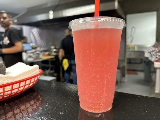 Sandia con fresa - the watermelon agua fresca