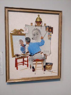 "Triple Self-Portrait", Norman Rockwell, 1960