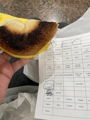 My burnt bagel