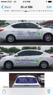 Company cars, you will  see every time we pull into your driveway.