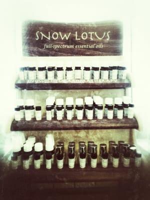 We carry the Snow Lotus line of pure essential oils.