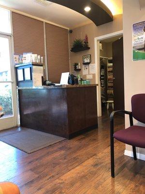 Check in area for tattoo removal and weight loss treatment.