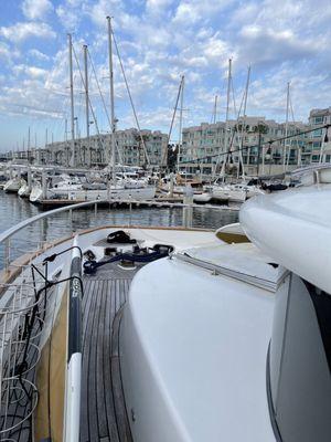 Bow of yacht