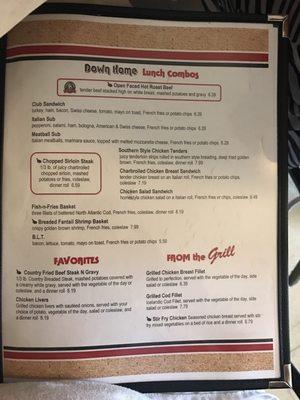 Menu part 2