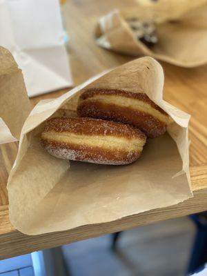 Jelly donut. Good bread, sweet jam (gets sweeter as you eat it)