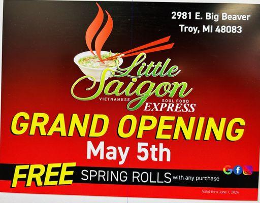 GRAND OPENING CELEBRATION!  Our new location in Troy !! Come join us for Grand Opening May 5 2024