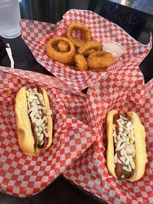 Dogs and onion Jumbo Rings