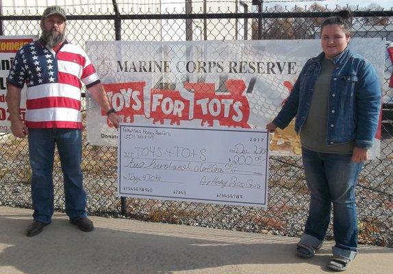 Giving Back to are community as Coordinator for Toys for Tots