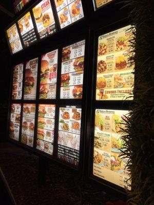 Drive through menu