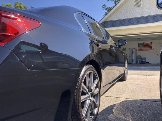 Wash, Light Polish, & Seal on Lexus GS350 Black Paint.