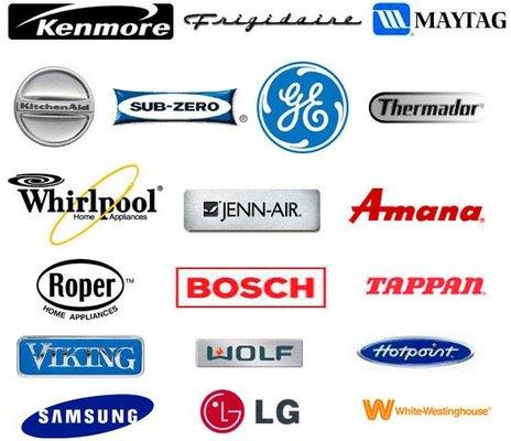 Schedule a service appointment for a repair today. We service the following appliances plus many more!