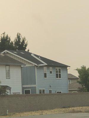 Gutter that landed on the roof