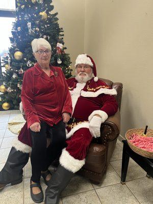 Santa visits First National Bank Colorado Ordway.