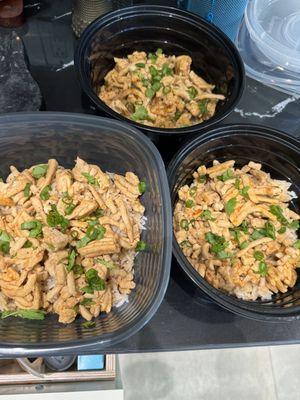 Ground turkey and Spanish rice bowls