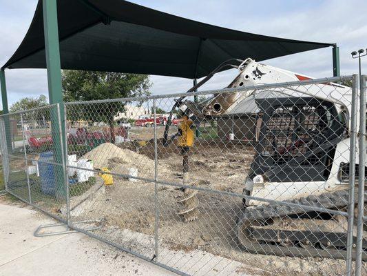 New playground under construction June 2024