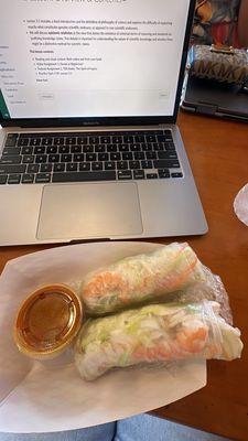 2. Spring Rolls I asked for mine fresh with shrimp inside !