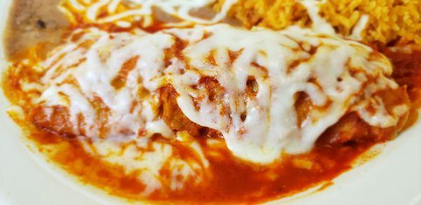 Ground beef enchilada