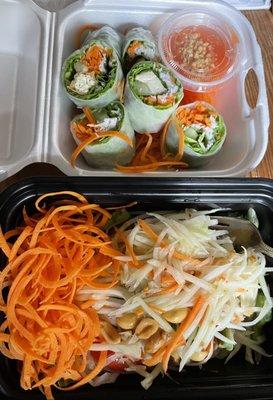 Summer Rolls and Green Papaya Salad