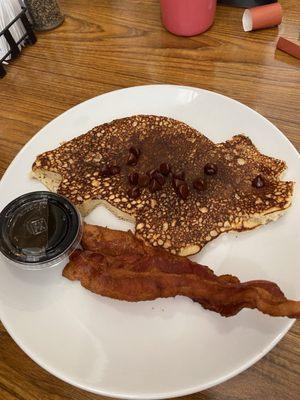 Kids dinosaur pancake