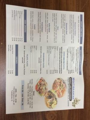 Menu front