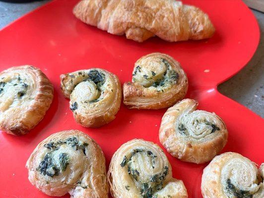 Awesome spinach pie pinwheels!