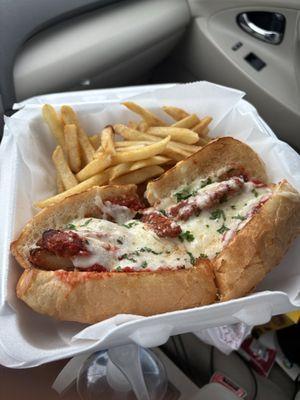 Chicken Parm Sub W/Fries