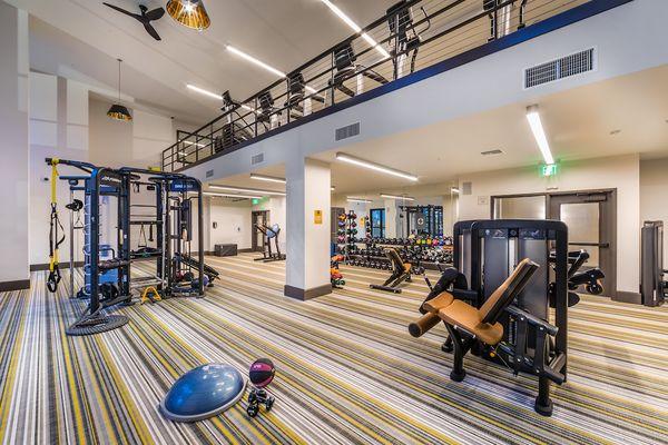 Dual level fitness center