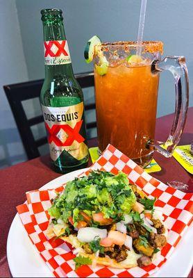 Vampiro de Asada and a Michelada