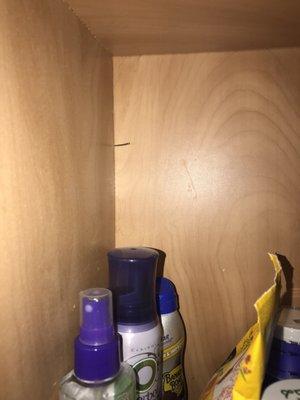 If you have kids be careful with the cabinets all nails were left exposed