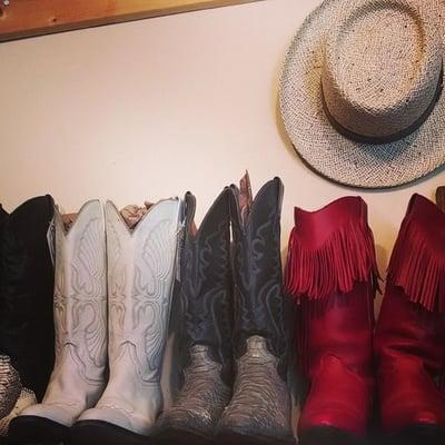 Cute boot wall.