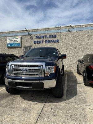 2010 Ford F150 front end repair and paint refinish done the correct way.