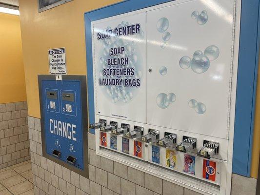 2nd coin machine and soap machine