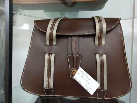 A beautiful brown leather Loro Piana bag for $395!