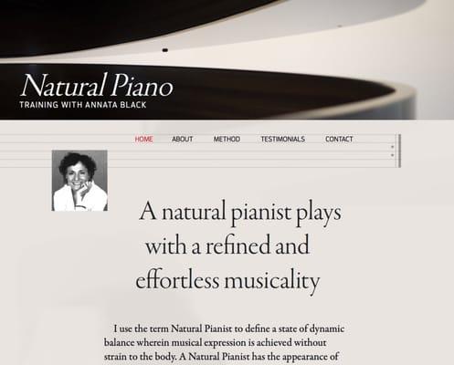 Web site and branding for Annata Black, piano instructor at naturalpiano.training.