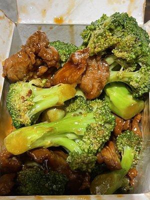 Small Beef and Broccoli order. I would recommend getting the large order. For a little more money, you get 70% more.