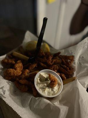 Clam strips.