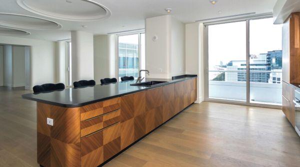 Book marched Wood veneer for custom kitchen at Faena.