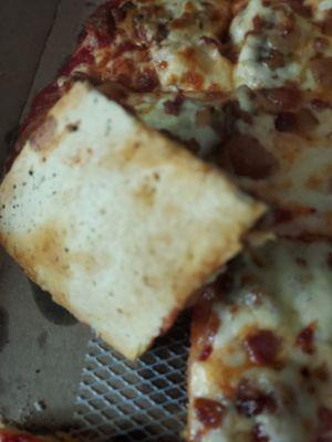 The crust was cooked perfectly!