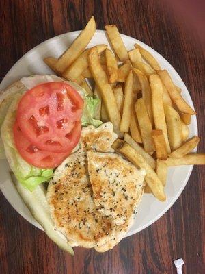 Chicken sandwich $6.50