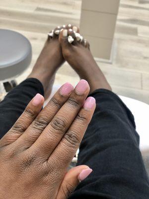 SNS dip nails in color 121