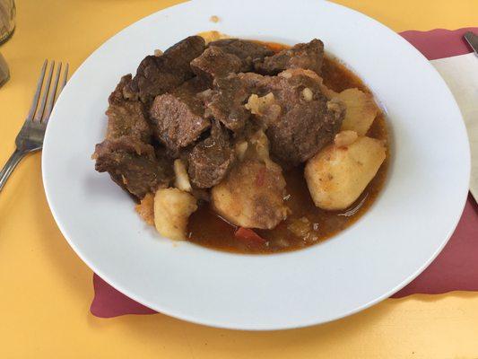 Homemade Portuguese beef and potatoes! Amazing.