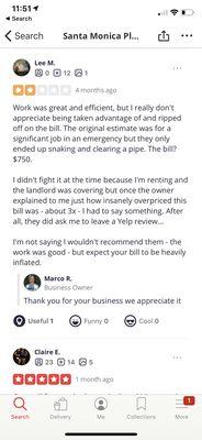 Read the review and then read the manager's response. Hilarious.