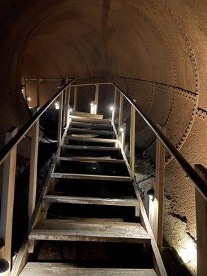 Cool lit stairway up!