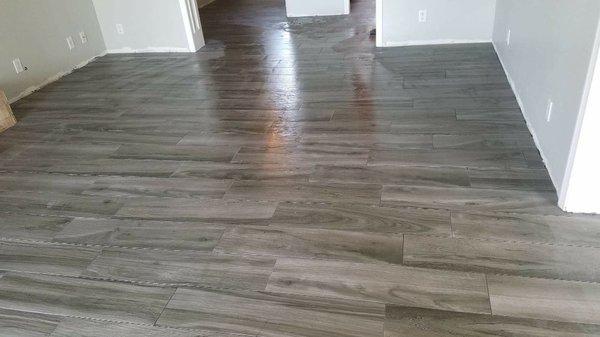 Wood look tile