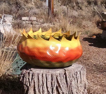 UpCycled Tire Planter - Make a bold statement with our beautiful and bright planters that also can be used for hose winders or toy storage!