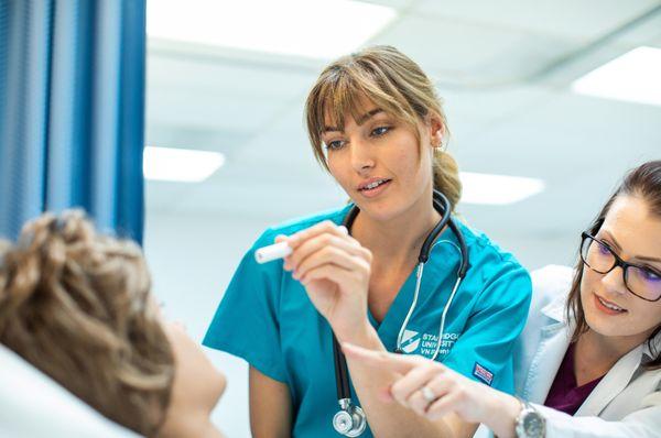 Nursing students practice essential skills in the Nursing Skills Labs. 
 *OC Campus Shown