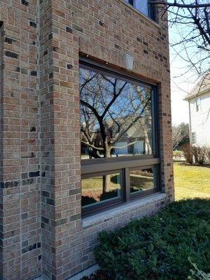 Dark bronze Andersen windows in Naperville January 2018