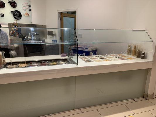 Toppings area